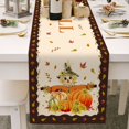 thumbnail image 1 of Linen Table Runner - 70 Inch Long, Fall Thanksgiving Kitchen Dining Table Runner Dresser Scarves, Autumn Orange Farmhouse Decor for Coffee Table Wedding Party Banquet, 1 of 5