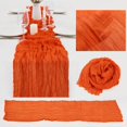 thumbnail image 1 of Linen Table Runner Rustic Boho 118.11X35.43Inch For Engagement Party Decorations Fall Decor Home Wedding Bridal Shower Christmas Table Decor,orange, 1 of 7