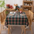 thumbnail image 1 of Linen Tablecloth 100x140cm Reusable Washable Rectangular Table Cover for Dining Table Kitchen Christmas Party Picnic Banquet Decoration, 1 of 6