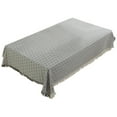 thumbnail image 1 of Linen Tablecloth, Rectangular Table Cover, 90x150cm Tassel Decoration, Woven Fabric, Durable and Easy to Clean, 1 of 7