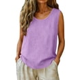 thumbnail image 1 of Linen Tank Tops for Women Cute Flowy Tops Dressy Tanks Linen Camisole Boho Tops for Women Cotton Camisole Tops Ladies Tank Tops Cotton Spaghetti Strap Tank Top, 1 of 9
