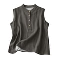 thumbnail image 1 of Linen Tank Tops For Women，Gauze Tank Tops Linen Crop Top Sleeveless Linen Tops For Women Loose Fit Cami Linen Undershirt Summer 2026 Linen Tank Tops Linen Tank Tops Beach Sleeveless Tops Brown 4XL, 1 of 3