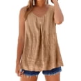 thumbnail image 1 of Linen Tank Tops for Women Sleeveless Plus Size Cotton Gauze Shirts Spring Summer Casual Vacation Loose Camisole 2026, 2XL, 1 of 5