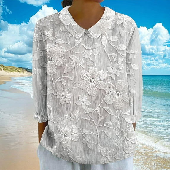 Linen Tees Shirts for Womens Lapel Shirt Long Sleeve Blouses Ultra Soft Textured Athletic Stretch Sweatshirt Fall Winter Pullover Sweater Blouses