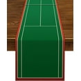 thumbnail image 1 of Linen Tennis Court Table Runner Tennis Themed Birthday Party Table Cover Indoor Outdoor Party Decoration Home Dining Room Kitchen Table Decor (13" x 72"), 1 of 5