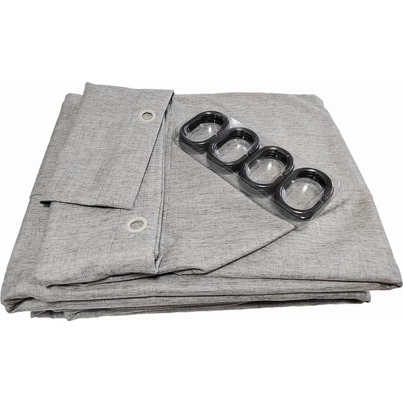 Linen Texture Shower Curtain Waterproof Shower Liner with Mould&Mildew Resistant Extra Thick Heavy Duty Bathroom Curtains,Premium Fabric Cotton,Anti-static (Premium Gray, W:1.8m x H:2m)