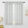 thumbnail image 1 of Linen Textured Short Curtain, Rustic Rod Pocket Tier Curtain Valance, 1 of 9