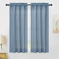 thumbnail image 1 of Linen Textured Short Curtain, Rustic Rod Pocket Tier Curtain Valance, 1 of 9