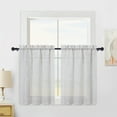thumbnail image 1 of Linen Textured Short Curtain, Rustic Rod Pocket Tier Curtain Valance, 1 of 9