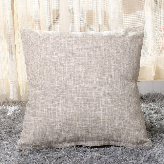 Linen Textured Throw Pillow Cover, Soft Decorative Cushion Case for Sofa & Bed, Modern Woven Fabric Accent Pillow Cover, Multiple Colors, Pillow Cover Only