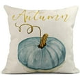 thumbnail image 1 of Linen Throw Pillow Covers Case Pillowcases Decorative Autumn Fall Free Blue Gray Pumpkin Watercolor Cases Cover Cushion 20x20 Inches One Side Sofa Living Room Car Decor Pillow Cases, 1 of 6