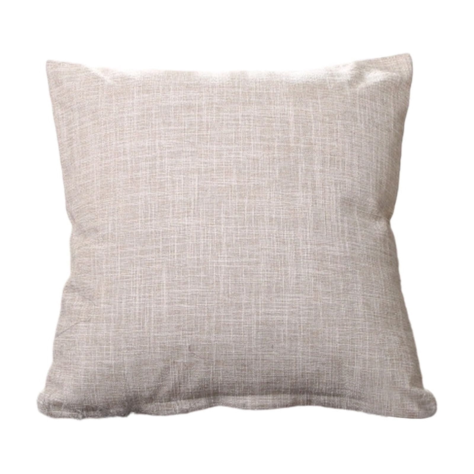 Linen Throw Pillow Cushion Cover with Insert Decorative Pillow for Sofa Couch Bed Living Room Bedroom Outdoor Patio Home Decor Accent Pillow 18x18 Inch Pillow with Zipper