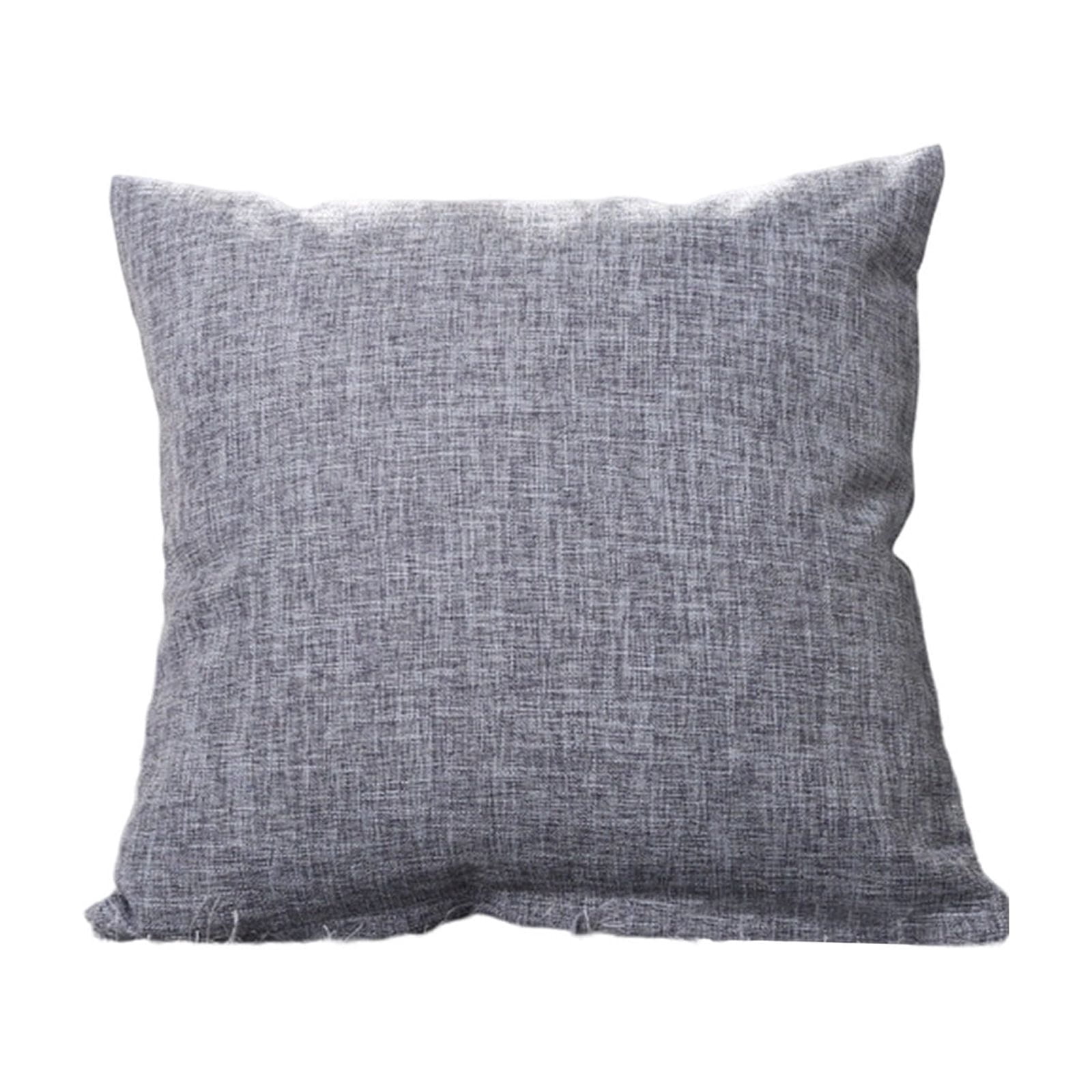 Linen Throw Pillow Cushion Cover with Insert Decorative Pillow for Sofa Couch Bed Living Room Bedroom Outdoor Patio Home Decor Accent Pillow 18x18 Inch Pillow with Zipper