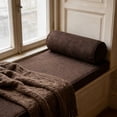thumbnail image 1 of Linen Throw Pillow Rectangular Lumbar Support Cushion - Patchwork Cylindrical Decorative Pillow for Sofa Couch Bed - Living Room Home Office Accent Pillow - 40x15cm 1 Pack, 1 of 6