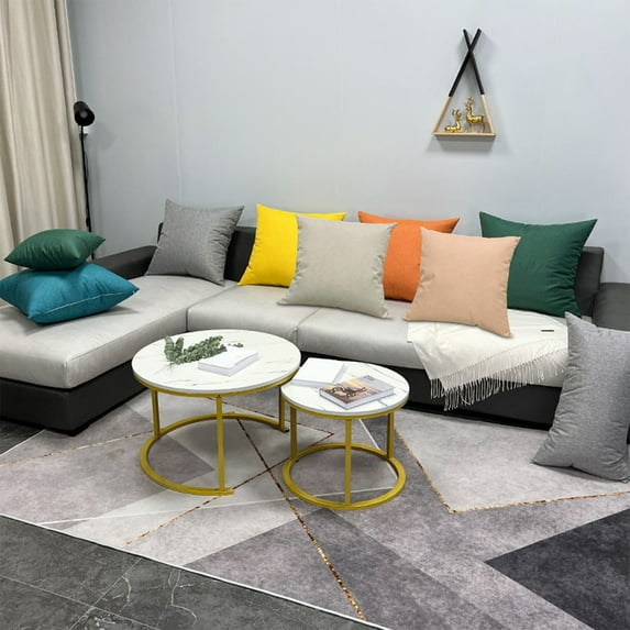 Linen Throw Pillow - Soft Decorative Cushion with Insert for Living Room Sofa, Bedroom & Home Decor, Breathable Linen Fabric Pillow for Summer & Year-Round Use, Elegant Neutral Design, 18*18in, Beige