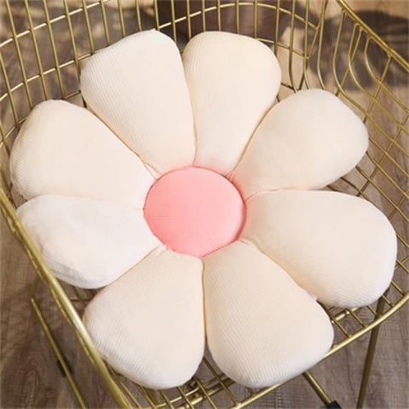 Linen Throw Pillows-Memory Foam Chair Cushion,Flower Floor Pillow Seating Cushion Cute Room Decor For Girls Teens Tweens & Toddlers Flower Pillow For Reading And Lounging Comfy Pillow For Kids