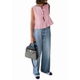 thumbnail image 1 of Linen Tie Front Tank Top Women Pleated Peplum Blouse Y2K Babydoll Ruffle Shirt Sleeveless Tunic Outfits Pink S, 1 of 10