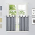 thumbnail image 1 of Linen Tier Curtain with Solid Button, Rod Pocket Kitchen Stripe Curtain Valance, 1 of 7