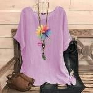 Linen Tops Summer Tops with Sleeves 2025 Short Sleeve Blouses Womens T Shirts Loose Fit Oversized Tshirts Graphic Womens Tops Plus Size My Order