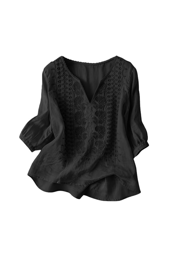 Linen Tops for Women Loose Fit Blouses Work Tees Solid Color Pullover Shirts Lightweight Pullover Shirt Cotton Linen Tops Bohemian Tops Summer Gauze Shirts Summer Spring Blouses XL