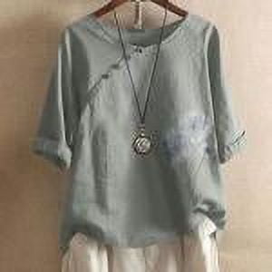 Linen Tops Summer Tops 2026 Vacation Short Sleeve Shirts Casual Tshirts Shirts Womens T Shirts Graphic Tops Summer Reorder Items