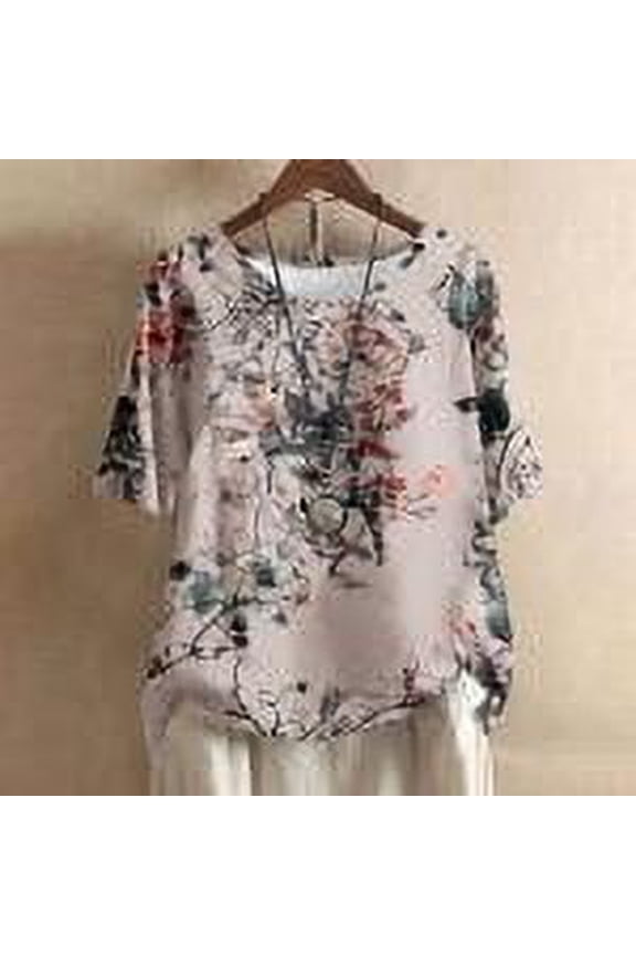 Linen Tops Womens Summer Tops Casual Short Sleeve Crew Neck Short Sleeve Shirt Women V Neck Womens Tops V Neck Graphic T Shirts Tee Shirts Get it Fast