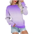 thumbnail image 1 of Linen Tops for Women Loose Fit Cute Tops for Women Fashion Print Long Sleeve Blouse Round Neck Casual Tops Sweatshirt, 1 of 5