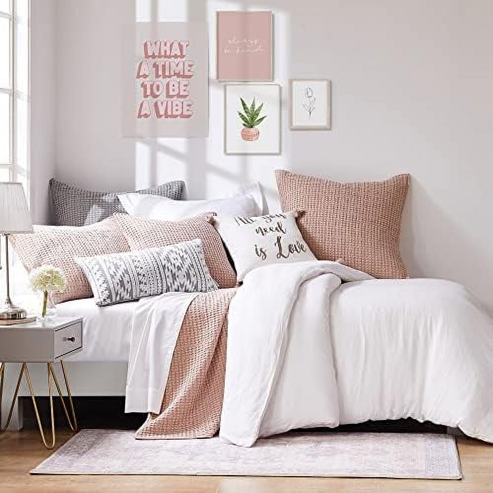 Linen Twin/Twin XL Duvet Cover Washed Linen In White Duvet Cover Size (66 X 88In.)