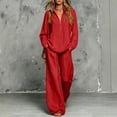 thumbnail image 1 of Linen Two Piece Sets for Women V Neck Zipper Matching Sets Loungewear Fall Travel Outfits Fashion 2026 ,M, 1 of 7