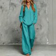 thumbnail image 1 of Linen Two Piece Sets for Women V Neck Zipper Matching Sets Loungewear Fall Travel Outfits Fashion 2026 ,M, 1 of 7