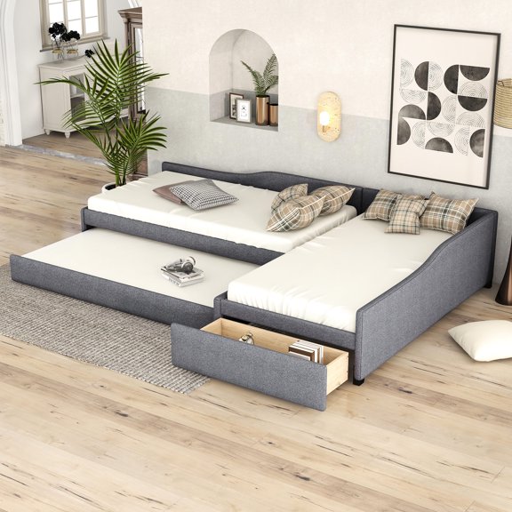 Linen - Upholstered Daybed | Three - Person Sleep | Guest Room Accommodation
