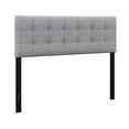 thumbnail image 1 of Linen Upholstered Headboard with Solid Rubber Wood Legs for Full and Queen Size Bed Frames, 1 of 7