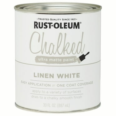 Linen White, Rust-Oleum Chalked Ultra Matte Paint, Quart