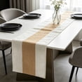 thumbnail image 1 of Linen Woven Table Runner, Farmhouse Style Long Dining Table Decor for Wedding Party Holiday Celebration, Heat & Oil Tabletop Protector, Versatile Home Kitchen Decoration, 1 of 6
