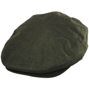 Linen and Cotton Ivy Cap - M - Olive Green