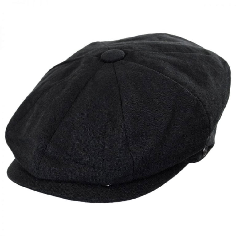 Linen and Cotton Newsboy Cap - S - Black - Walmart.com