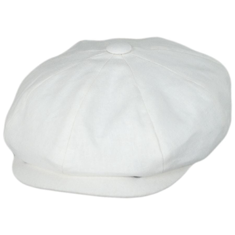 Linen and Cotton Newsboy Cap - XXL - White - Walmart.com