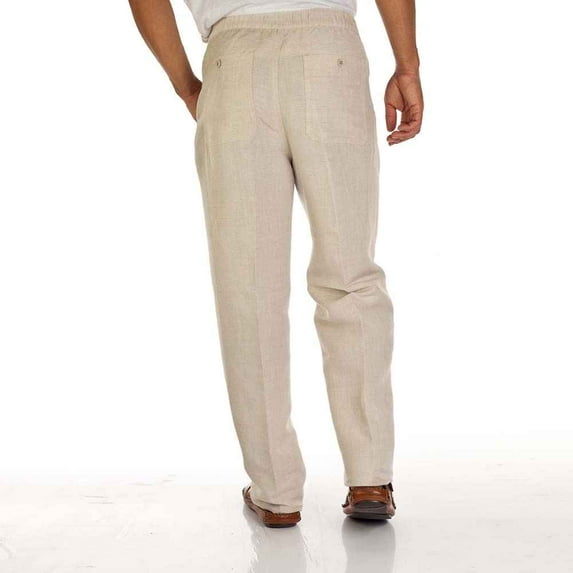 Cubavera Men's Drawstring Pant with Back Elastic Waistband