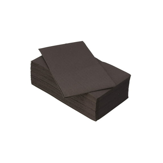 Linen-like Hand Towels | Disposable Cloth-Like Hand Napkins, Bathroom Guest Towels, Paper Napkins For Kitchen, Weddings, Dinners or Events, Soft, Absorbent, Black Napkins 100 Pack - Posh Setting