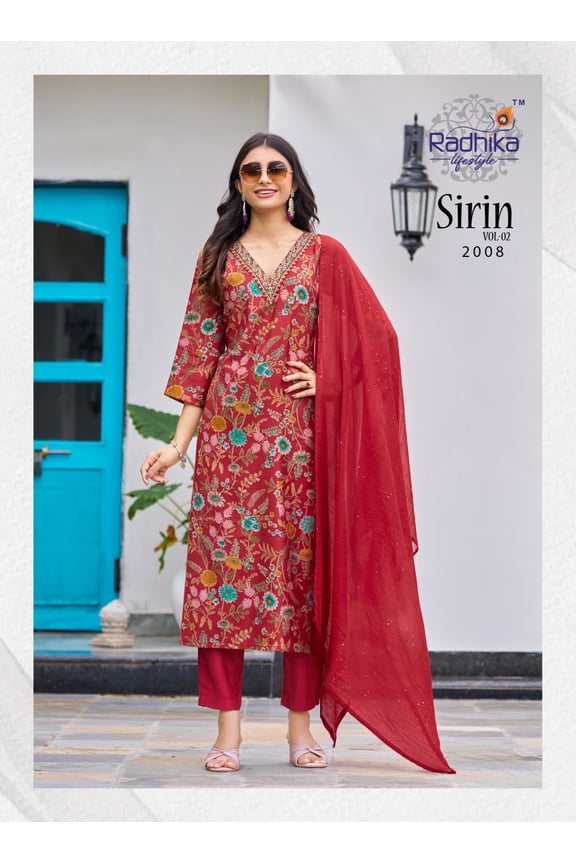 Linen silk Kurti pant set
