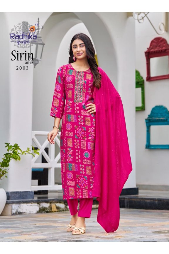 Linen silk Kurti pant set
