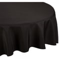 thumbnail image 1 of LinenTablecloth 108-Inch Round Polyester Tablecloth Black, 1 of 4