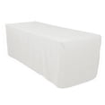 thumbnail image 1 of LinenTablecloth 6 ft. Fitted Polyester Tablecloth White, 1 of 1