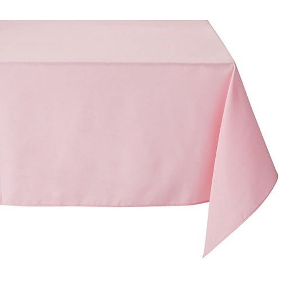 LinenTablecloth 60 x 102-Inch Rectangular Polyester Tablecloth Pink