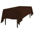 thumbnail image 1 of LinenTablecloth 70 x 120-Inch Rectangular Polyester Tablecloth Chocolate, 1 of 6