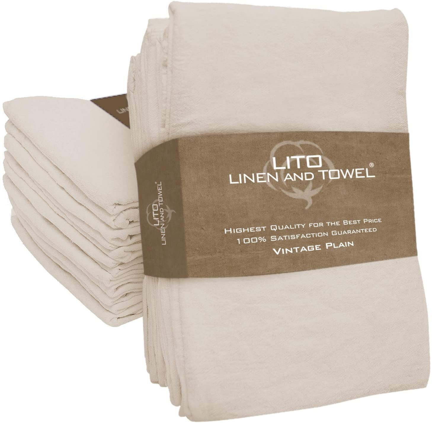 LANE LINEN Kitchen Towels Set - Pack of 6 Cotton Dish Towels for Drying  Dishes, 18”x