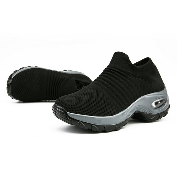 Linenghs Women's Air Cushion Fashion Sneaker Breathable Comfortable Light Walking Shoes