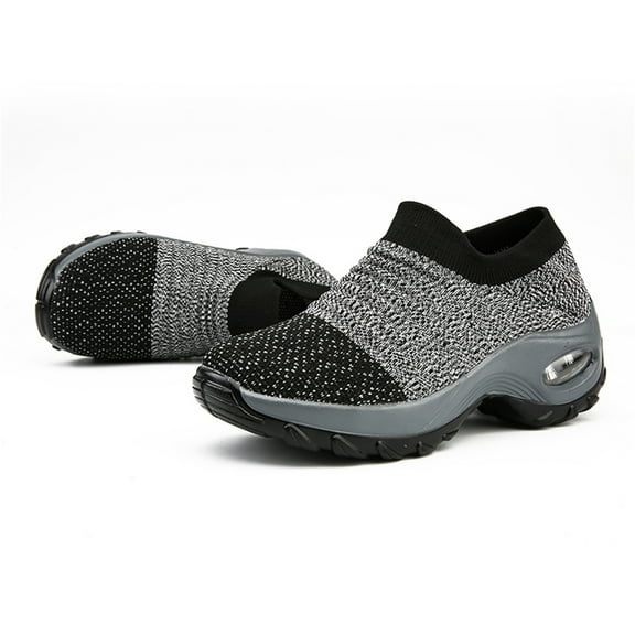 Linenghs Women's Air Cushion Fashion Sneaker Breathable Comfortable Light Walking Shoes