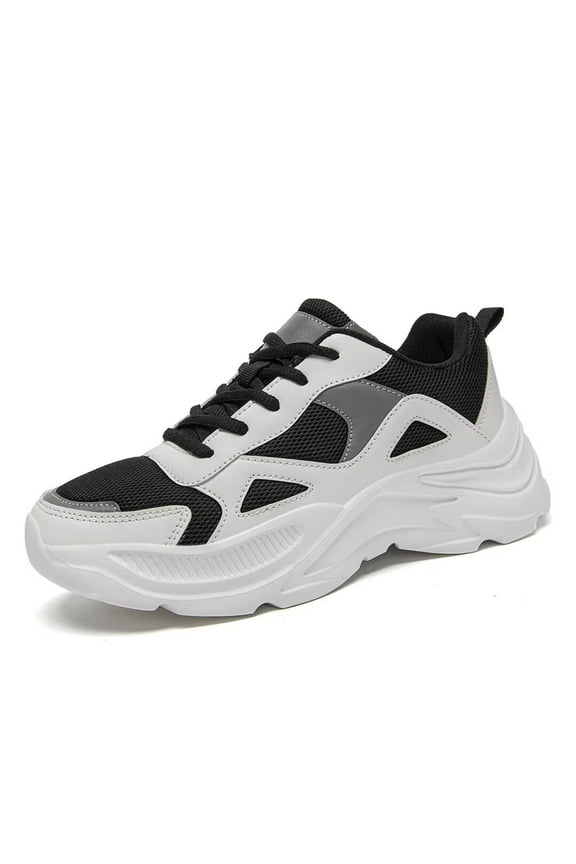 Womens Fashion Sneakers Thick Soled Comfort Casual Shoes Breathable Mesh Running Workout Shoes