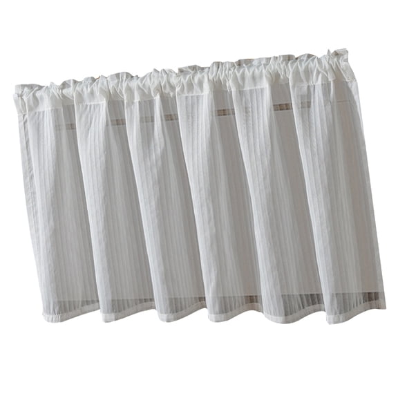 Linens Blend Half Curtains Drop Rod Pocket Installation Neutral Solid for Cottage Farmhouses Kitchen Sink Basement Window